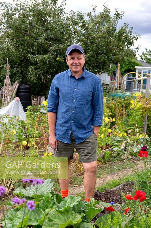 Man standing on his allotment
