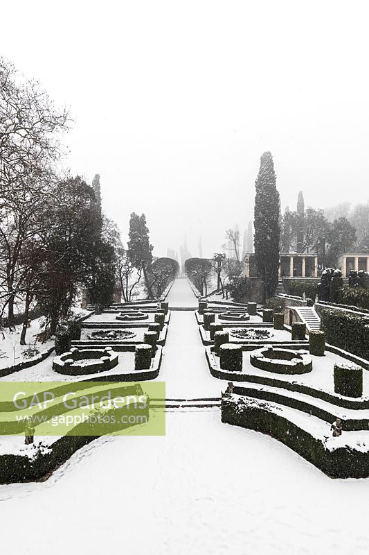 The Italian formal garden and the hornbeam path