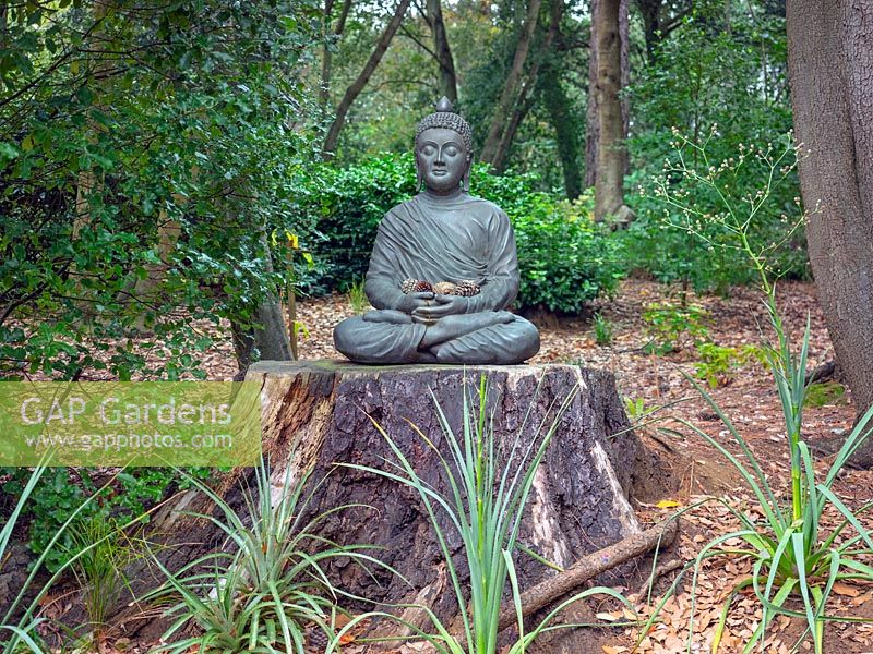 Buddha statue Abbotsbury Subtropical Gardens, Abbotsbury