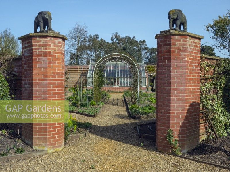 Entrance to to the walled garden East Ruston Old Vicarage Norfolk