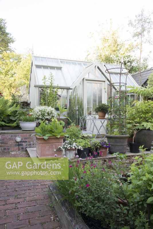 Greenhouse in kitchen garden 