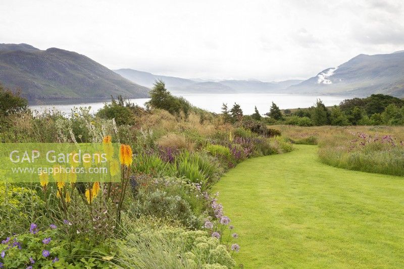 Herbaceous bed leading down slope towards Little Loch Broom