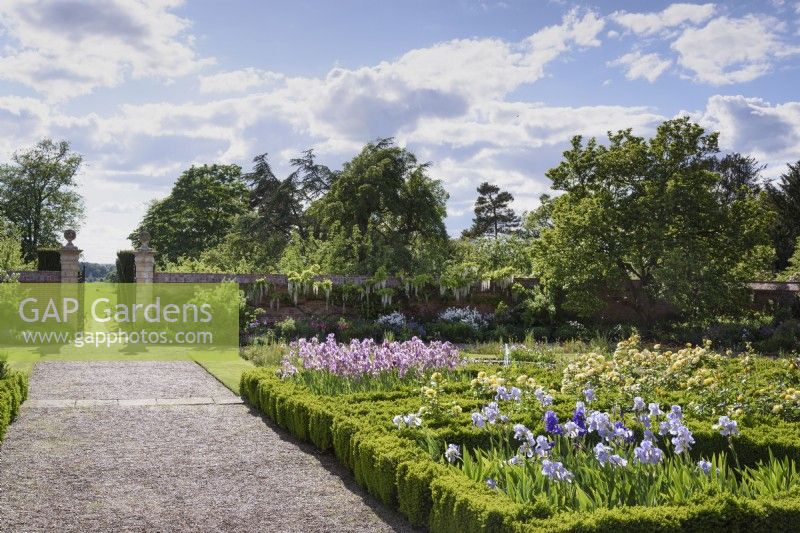 The West Garden at Doddington Hall near Lincoln in May