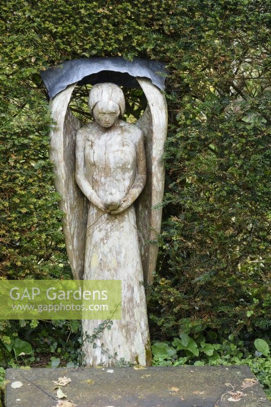 Angel by John Aulman in yew wood