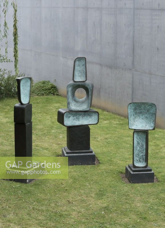  Trio of garden sculptures