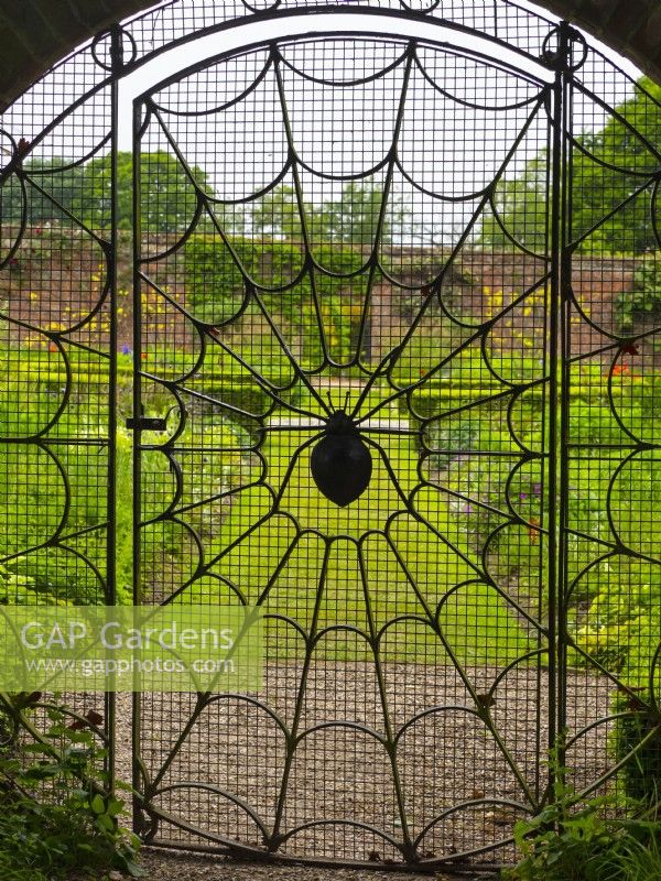 The Spider Gate Hoveton Hall  in the walled garden May Spring