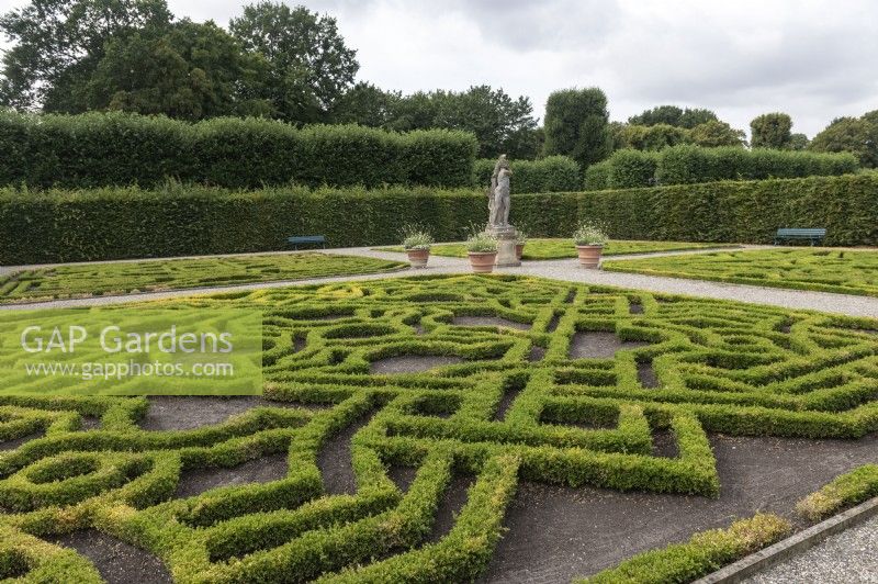 Hannover Germany Herrenhausen Royal Gardens. Renaissancegarten. Renaissance Garden. 
Ornamental, formal