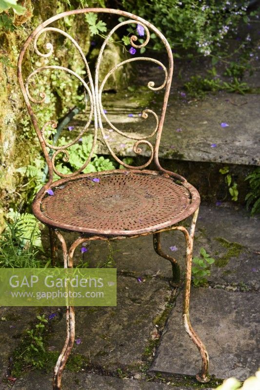 Old metal garden chair