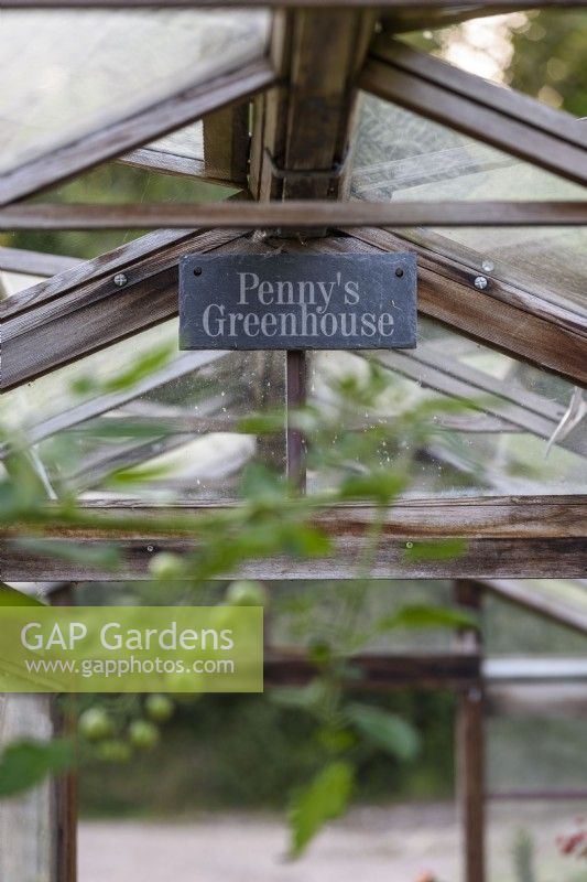 Penny's Greenhouse slate sign