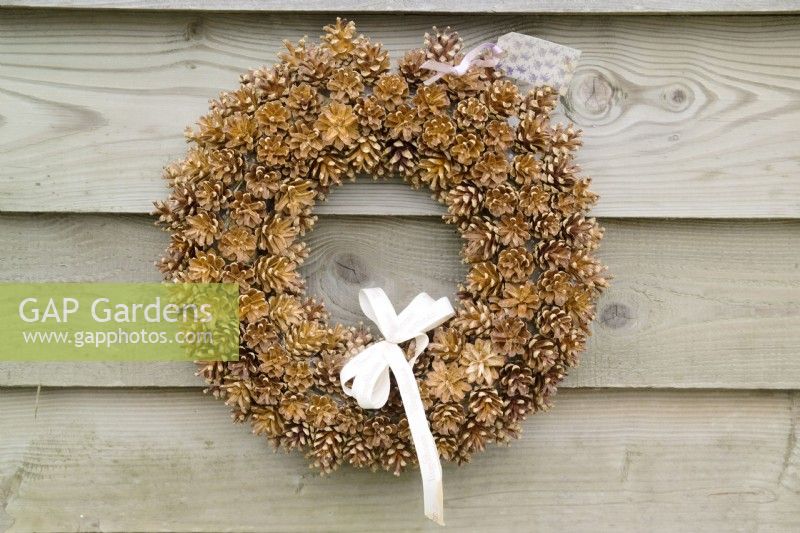 Wreath made of pine cones