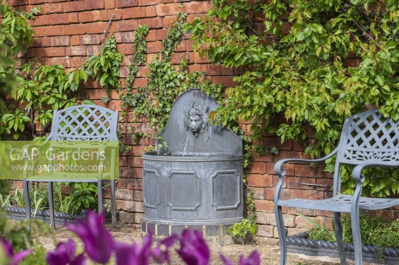 A cistern panel lead fountain from Redfields English Leadwork.