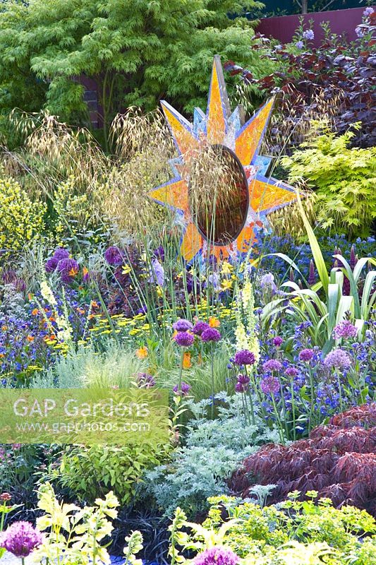 Colorfully designed garden 