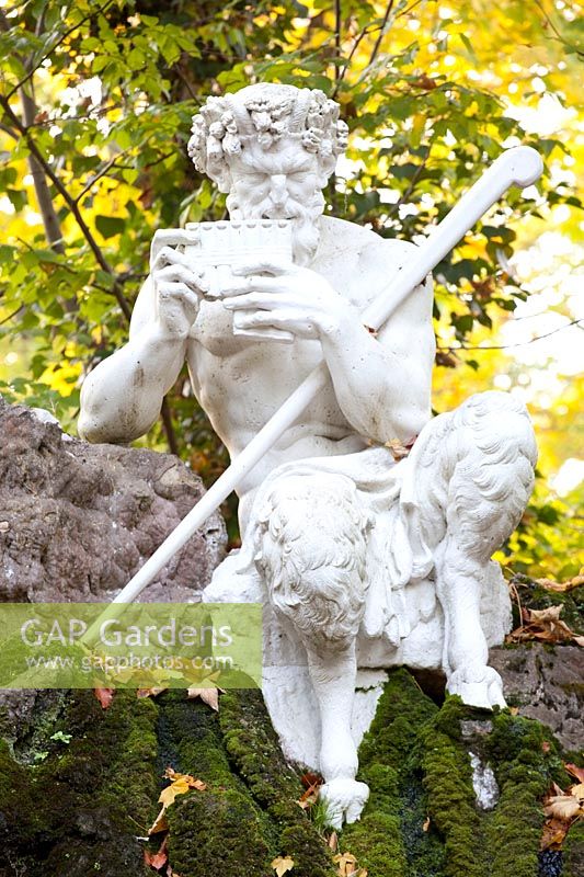 Figure of Pan in the Schwetzingen Palace Garden 