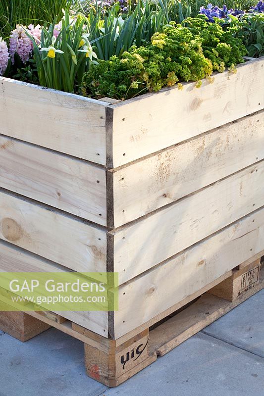 Plant containers made from pallets 