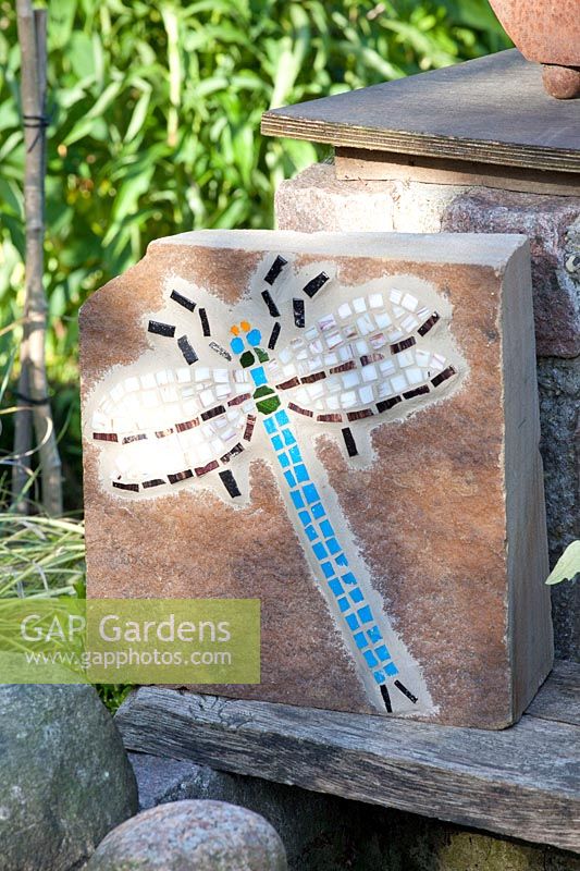 Glass mosaic dragonfly 