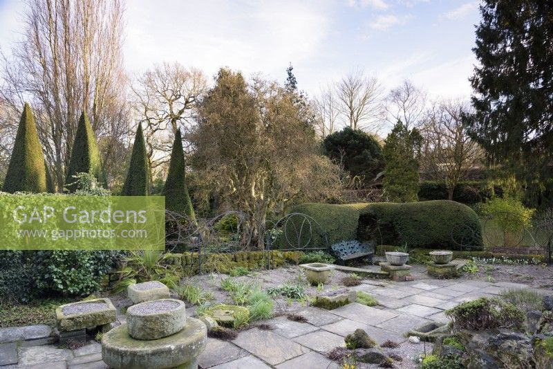 The Paved Garden at York Gate in February