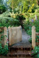Country garden gate - natural wood