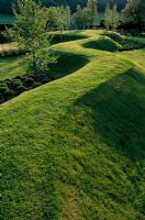 Serpentine grass path at The Wrekin garden