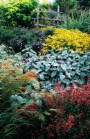 Autumnal herbaceous border at Great Dixter in Sussex