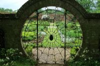 Garden gate with Spider in web design