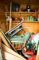 Shed full of tools and garden equipment