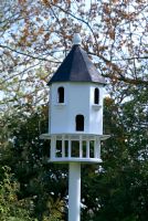 Bird house and table made by Ron Allworthy. 