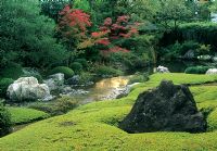 Zen garden at Taizo-in Temple, Myoshin-ji, Kyoto. Japan in Late October