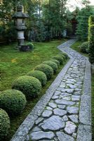 Pathway through moss garden - Ryugen-Ji Temple, Kyoto, Japan