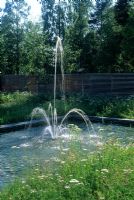 Fountain in small pool - Iksu Spa, Umea, Sweden
