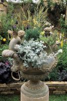 Planting in replica 'Bronze Urn' - Chelsea Flower Show
