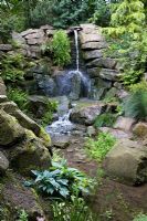 Waterfall at Abbey house gardens, Malmesbury