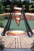 Copper Spiral water feature - The Prince's Trust Garden, Chelsea 2000 