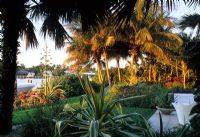 Tropical garden setting overlooking harbour 
- Miami USA 