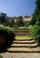 Stone steps leading up to house at Brenthurst, Johannesburg, Republic of South Africa 