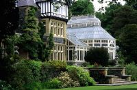 Main house and grand conservatory - Bodnant, North Wales 