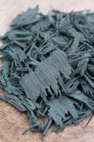 Detail of 'Green' rubber mulch made from recycled tyres