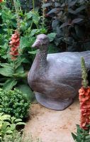 Ceramic goose by Dennis Fairweather at Chelsea 1997