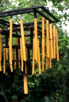 Bamboo wind chimes made in the form of a chandelier
