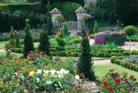 The Celtic Cross knot garden and parterre - The Abbey House, Wiltshire