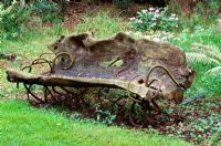 Naturalistic bench in the woodland - Greystone Cottage, Oxfordshire
