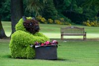 Bear topiary in Forres Park, Scotland