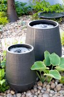Water features with Hosta