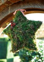 Moss covered star in the making - Finished star