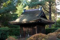 Japanese Shinto shrine in the Japanese Garden, Tatton Park, Cheshire