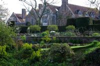 Cothay Manor Garden in Somerset in spring