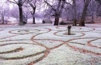 Modern labyrinth maze by Adrian Fisher - Parham, Sussex