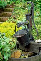 Close up of old water pump water feature - 28A Braces Lane, Bromsgrove, Worcestershire