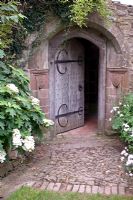 Door to folly - Stockton Bury Garden, Herefordshire