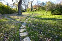 Stepping stone path leading up to The Lovers' Lane Pool, Dumbarton Oaks, Washington DC