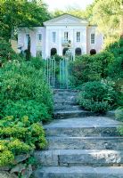 The Village - View up the steps of Unicorn - Portmeirion, Gwynedd, Wales